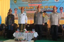 Penjabat Walikota Prabumulih H. Elman, ST, MM menghadiri peringatan HUT ke-23 tahun Desa Tanjung Menang