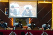 RAPAT PARIPURNA DPRD KOTA PRABUMULIH KE XXVIII MASA PERSIDANGAN KE III TENTANG MENDENGARKAN PIDATO KENEGARAAN PRESIDEN RI DALAM RANGKA PERINGATAN HUT RI KE-79.DI RUANG RAPAT PARIPURNA DPRD KOTA PRABUMULIH