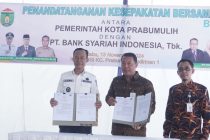 PENANDATANGANAN KESEPAKATAN BERSAMA ANTARA PEMKOT PRABUMULIH DENGAN PT BANK SYARIAH INDONESIA TBK