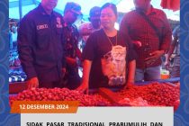 Operasi Sidak Pasar Tradisional dan Gudang Subdistributor di Prabumulih