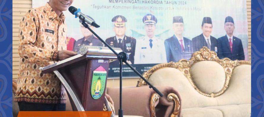 PJ Walikota Prabumulih Buka Acara Sosialisasi Antikorupsi dalam Rangka Memperingati Hakordia Tahun 2024