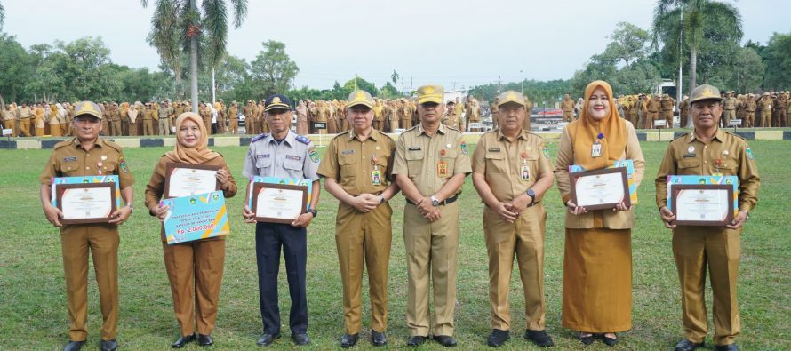 APEL MINGGUAN DAN PENYERAHAN PENGHARGAAN HASIL AUDIT KEARSIPAN DINAMIS KOTA PRABUMULIH TAHUN 2024