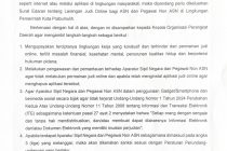 Surat Edaran Tentang Larangan Judi Online Bagi ASN dan Non ASN di lingkungan Pemerintah Kota Prabumulih