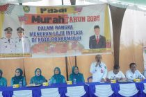 Pemkot Prabumulih Gelar Pasar Murah untuk Pengendalian Inflasi di Lapangan Voli Samping SMK Abadi Kelurahan Gunung Ibul