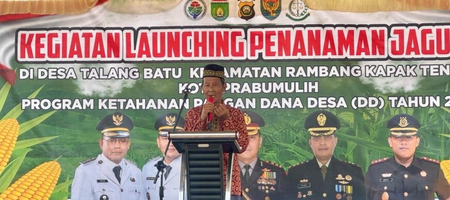 Launching Program Ketahanan Pangan Pemerintah Kota Prabumulih Tahun 2025 (Menanam Jagung) di Desa Talang Batu