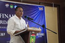 Wali Kota Prabumulih, H. Arlan, menghadiri acara Grand Final Lomba Cerdas Cermat Teman Pelajar Prabumulih