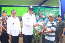 Launching Program Ketahanan Pangan Pemerintah Kota Prabumulih Tahun 2025 (Menanam Jagung) di Desa Rambang Senuling