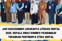 Jadi Narasumber Lokakarya Literasi Digital 2025, Kepala Dinas Kominfo Prabumulih Tekankan Pentingnya Etika Digital