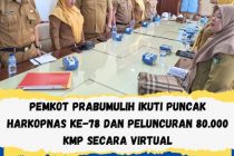 Pemkot Prabumulih Ikuti Puncak HARKOPNAS KE-78 dan Peluncuran 80.000 KMP Secara Virtual