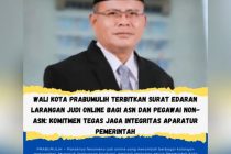 WALI KOTA PRABUMULIH TERBITKAN SURAT EDARAN LARANGAN JUDI ONLINE BAGI ASN DAN PEGAWAI NON-ASN: KOMITMEN TEGAS JAGA INTEGRITAS APARATUR PEMERINTAH