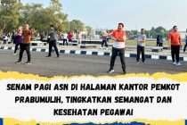 SENAM PAGI ASN DI HALAMAN KANTOR PEMKOT PRABUMULIH, TINGKATKAN SEMANGAT DAN KESEHATAN PEGAWAI