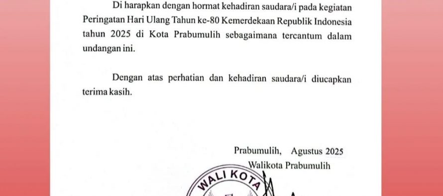 AGENDA HUT RI KE-80 REPUBLIK INDONESIA KOTA PRABUMULIH TAHUN 2025
