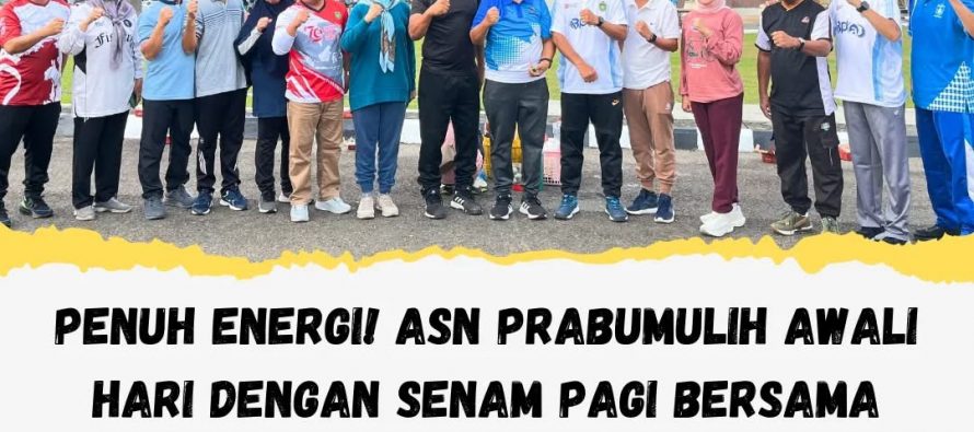 PENUH ENERGI! ASN PRABUMULIH AWALI HARI DENGAN SENAM PAGI BERSAMA