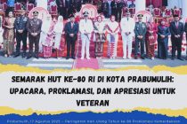 SEMARAK HUT KE-80 RI DI KOTA PRABUMULIH: UPACARA, PROKLAMASI, DAN APRESIASI UNTUK VETERAN