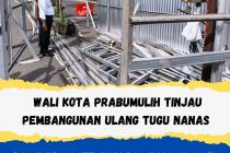 Wali Kota Prabumulih Tinjau Pembangunan Ulang Tugu Nanas