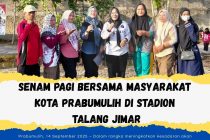 Senam Pagi Bersama Masyarakat Kota Prabumulih di Stadion Talang Jimar