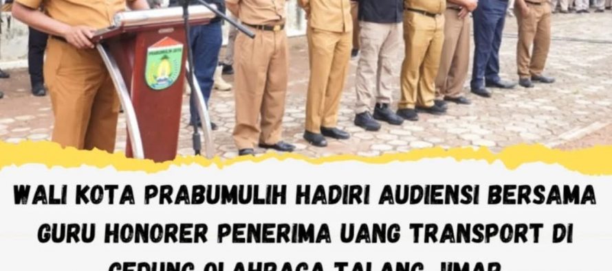 Wali Kota Prabumulih Hadiri Audiensi Bersama Guru Honorer Penerima Uang Transport di Gedung Olahraga Talang Jimar