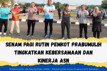 Senam Pagi Rutin Pemkot Prabumulih Tingkatkan Kebersamaan dan Kinerja ASN