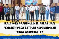 Wali Kota Prabumulih H. Arlan Jadi Pemateri Pada Latihan Kepemimpinan Siswa Angkatan XX