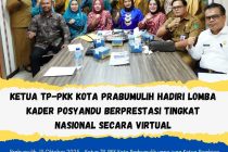 Ketua TP-PKK Kota Prabumulih Hadiri Lomba Kader Posyandu Berprestasi Tingkat Nasional Secara Virtual