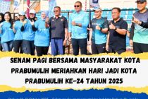 Senam Pagi Bersama Masyarakat Kota Prabumulih Meriahkan Hari Jadi Kota Prabumulih ke-24 Tahun 2025