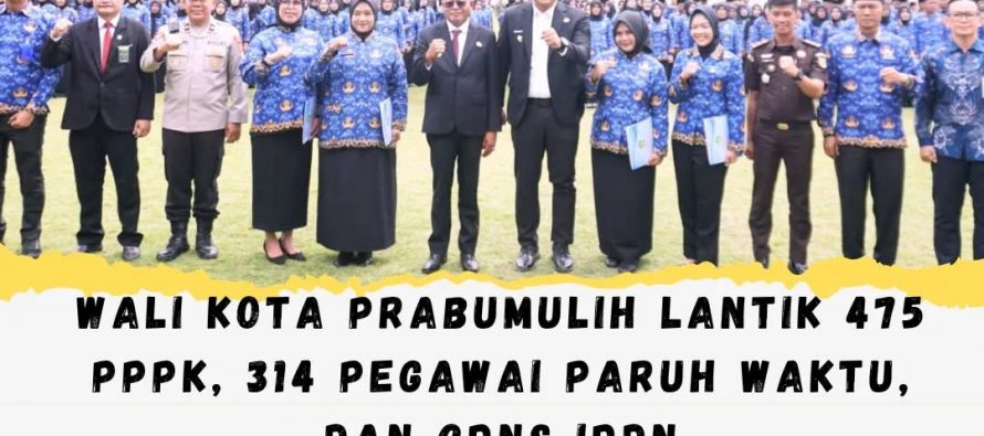 Wali Kota Prabumulih Lantik 475 PPPK, 314 Paruh Waktu dan CPNS IPDN