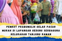 Pemkot Prabumulih Gelar Pasar Murah di Lapangan Gedung Serbaguna Kelurahan Tanjung Raman