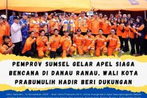 Pemprov Sumsel Gelar Apel Siaga Bencana di Danau Ranau, Wali Kota Prabumulih Hadir Beri Dukungan