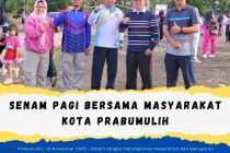 Senam Pagi Bersama Masyarakat Kota Prabumulih