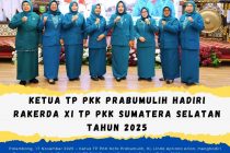 Ketua TP PKK Prabumulih Hadiri Rakerda XI TP PKK Sumatera Selatan Tahun 2025