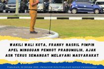 Wakili Wali Kota, Franky Nasril Pimpin Apel Mingguan Pemkot Prabumulih, Ajak ASN Terus Semangat Melayani Masyarakat