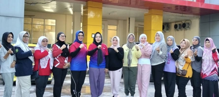 Senam Pagi Bersama Masyarakat Kota Prabumulih