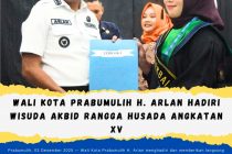 Wali Kota Prabumulih H. Arlan Hadiri Wisuda Akbid Rangga Husada Angkatan XV