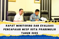 Rapat Monitoring dan Evaluasi Pencapaian MCSP Kota Prabumulih Tahun 2025