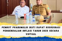 Pemkot Prabumulih Ikuti Rapat Koordinasi Pengendalian Inflasi Tahun 2025 Secara Virtual