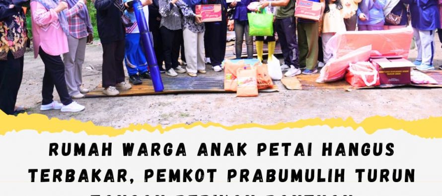 Rumah Warga Anak Petai Hangus Terbakar, Pemkot Prabumulih Turun Tangan Berikan Bantuan