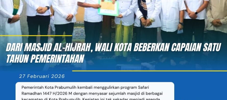 DARI MASJID AL-HIJRAH, WALI KOTA BEBERKAN CAPAIAN SATU TAHUN PEMERINTAHAN