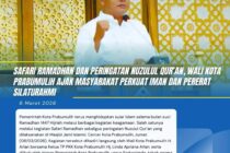 Safari Ramadhan dan Peringatan Nuzul Qur’an, Wali Kota Prabumulih Ajak Masyarakat Perkuat Iman dan Pererat Silaturahmi
