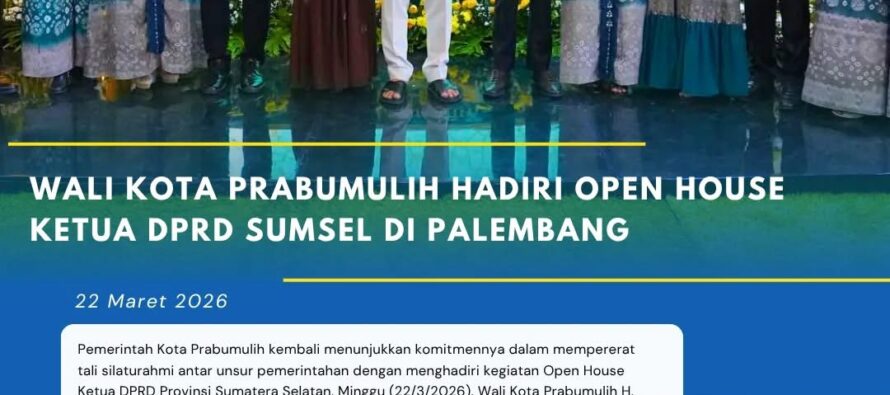 Wali Kota Prabumulih Hadiri Open House Ketua DPRD Sumsel Di Palembang