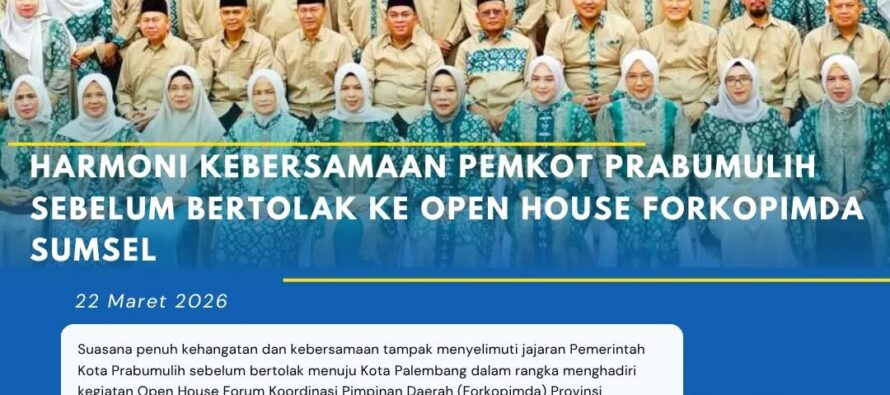 Harmoni Kebersamaan Pemkot Prabumulih Sebelum Bertolak Ke Open House Forkopimda Sumsel