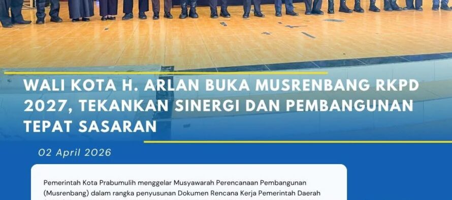 Wali Kota H. Arlan Buka Musrenbang RKPD 2027, Tekankan Sinergi dan Pembangunan Tepat Sasaran