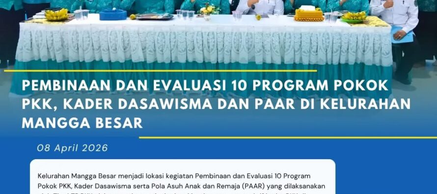 PEMBINAAN DAN EVALUASI 10 PROGRAM POKOK PKK, KADER DASAWISMA DAN PAAR DI KELURAHAN MANGGA BESAR