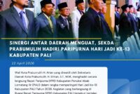 Sinergi Antar Daerah Menguat, Sekda Prabumulih Hadiri Paripurna Hari Jadi Ke-13 Kabupaten Pali