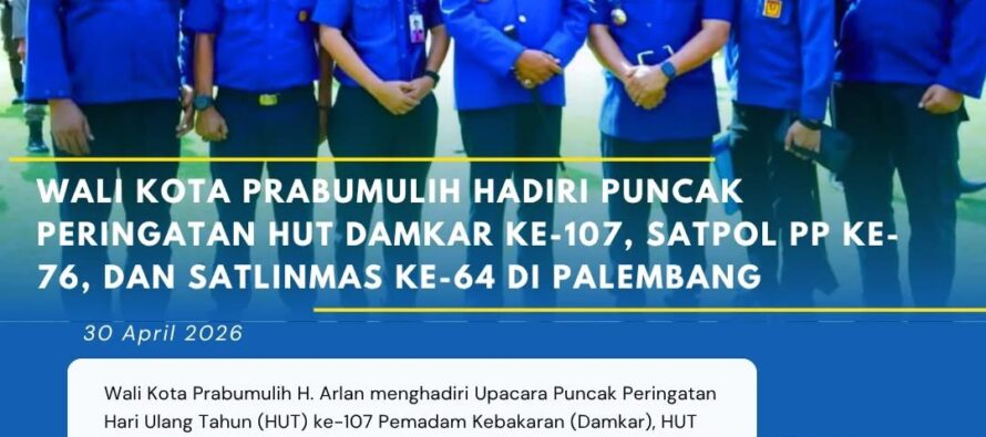 Wali Kota Prabumulih Hadiri Puncak Peringatan HUT Damkar Ke-107, Sat Pol PP Ke-76 dan Satlinmas Ke-64 Di Palembang