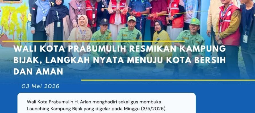 Wali Kota Prabumulih Resmikan Kampung Bijak, Langkah Nyata Menuju Kota Bersih dan Aman
