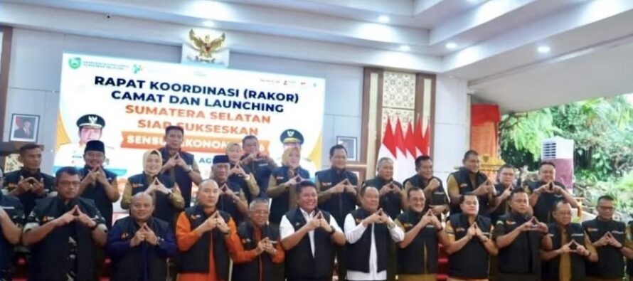 Wawako Prabumulih Hadiri Launching Tim Terpadu Sumsel Siap Sukseskan Sensus Ekonomi 2026
