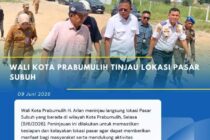 Wali Kota Prabumulih Tinjau Lokasi Pasar Subuh