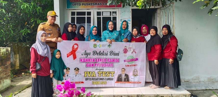 Ketua TP PKK Kota Prabumulih, Linda Apriana Arlan menghadiri kegiatan Deteksi Dini Penyakit Tidak Menular Kanker Rahim dan Kanker Payudara