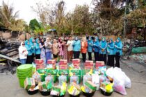 Kunjungan Ketua TP PKK Kota Prabumulih Kepada Warga Tertimpa Musibah Kebakaran di Ds Karangan dan Kelurahan Patih Galung