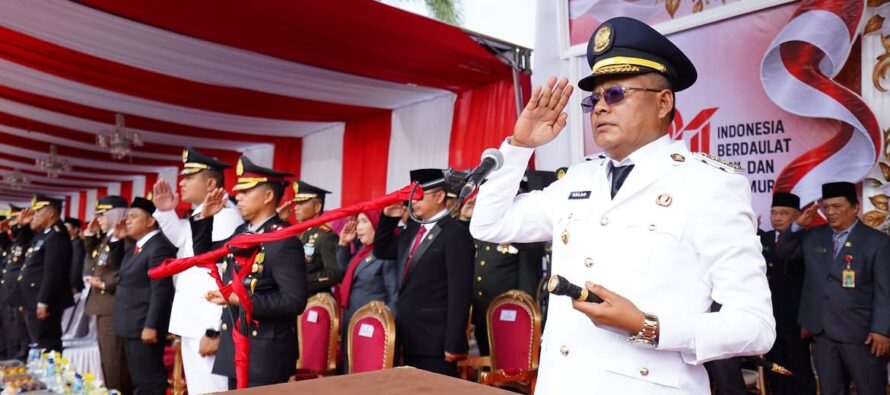 Khidmat Peringatan HUT RI Ke-81, Wali Kota Dan Wakil Wali Kota Prabumulih Hadiri Pengibaran Sang Merah Putih